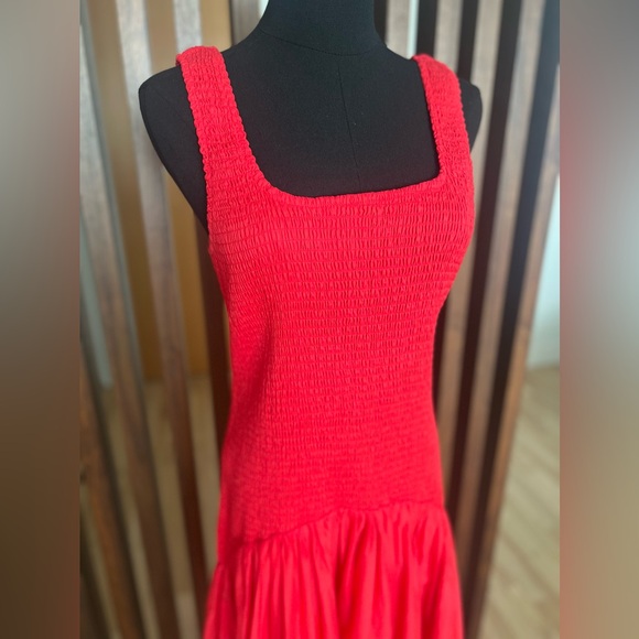 Hutch Sleeveless Smocked Drop-Waist Midi Dress - Picture 8 of 11